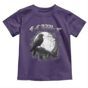 Black Crow F-Caw-F Toddler T Shirt Funny Raven Moon Gothic Adult Humor TS10 Purple Print Your Wear