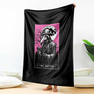 Plague Doctor Tarot Card Throw Blanket Mysterious Horror Death Occult Satanic TS10 Print Your Wear