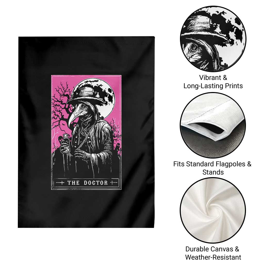 Plague Doctor Tarot Card Garden Flag Mysterious Horror Death Occult Satanic TS10 Print Your Wear