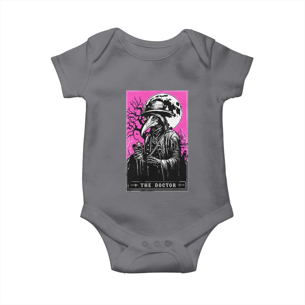 Plague Doctor Tarot Card Baby Onesie Mysterious Horror Death Occult Satanic TS10 Charcoal Print Your Wear