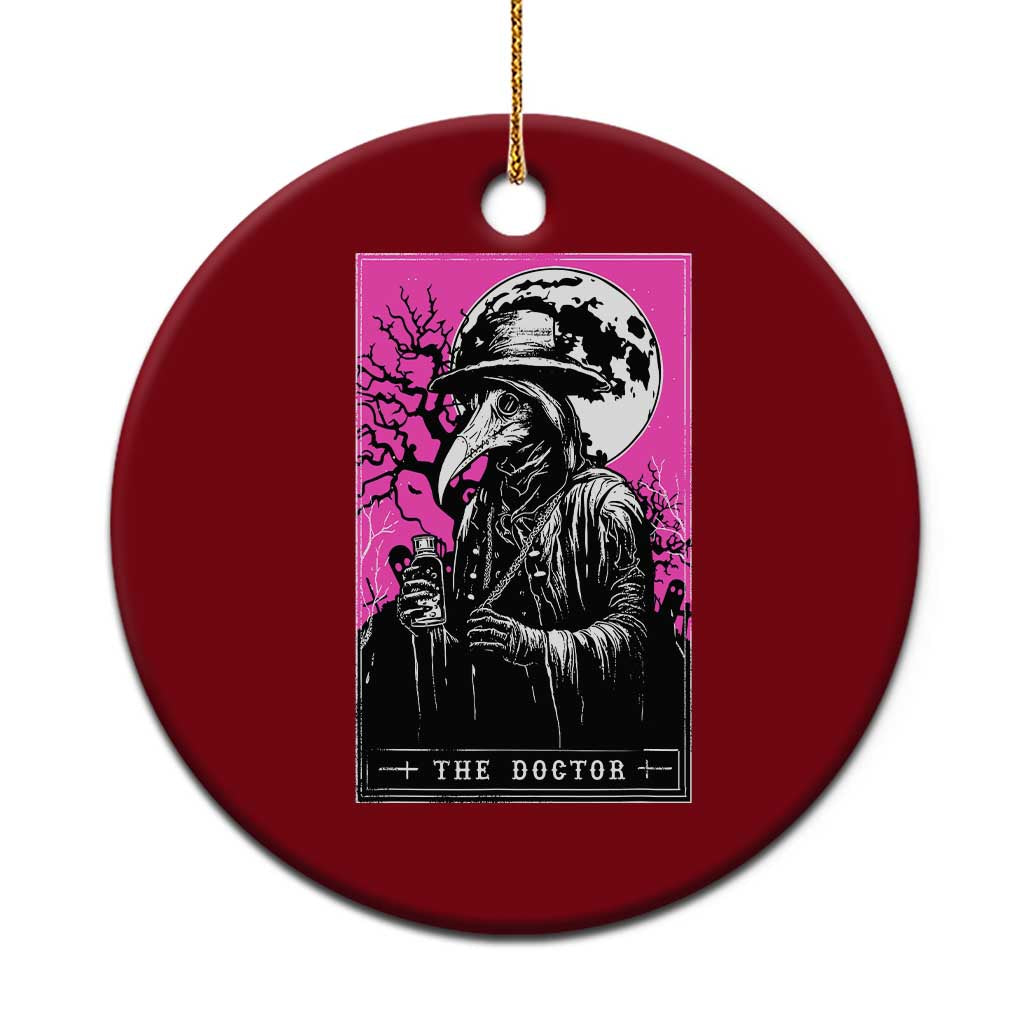 Plague Doctor Tarot Card Ceramic Ornament Mysterious Horror Death Occult Satanic TS10 1pc Red Print Your Wear