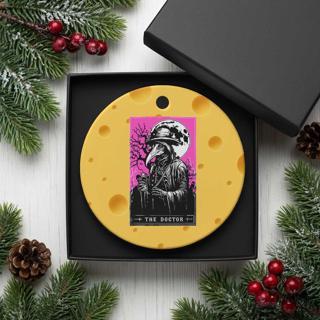 Plague Doctor Tarot Card Ceramic Ornament Mysterious Horror Death Occult Satanic TS10 1pc Yellow Cheese Print Your Wear
