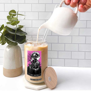 Plague Doctor Tarot Card Glass Can Mysterious Horror Death Occult Satanic TS10 Print Your Wear