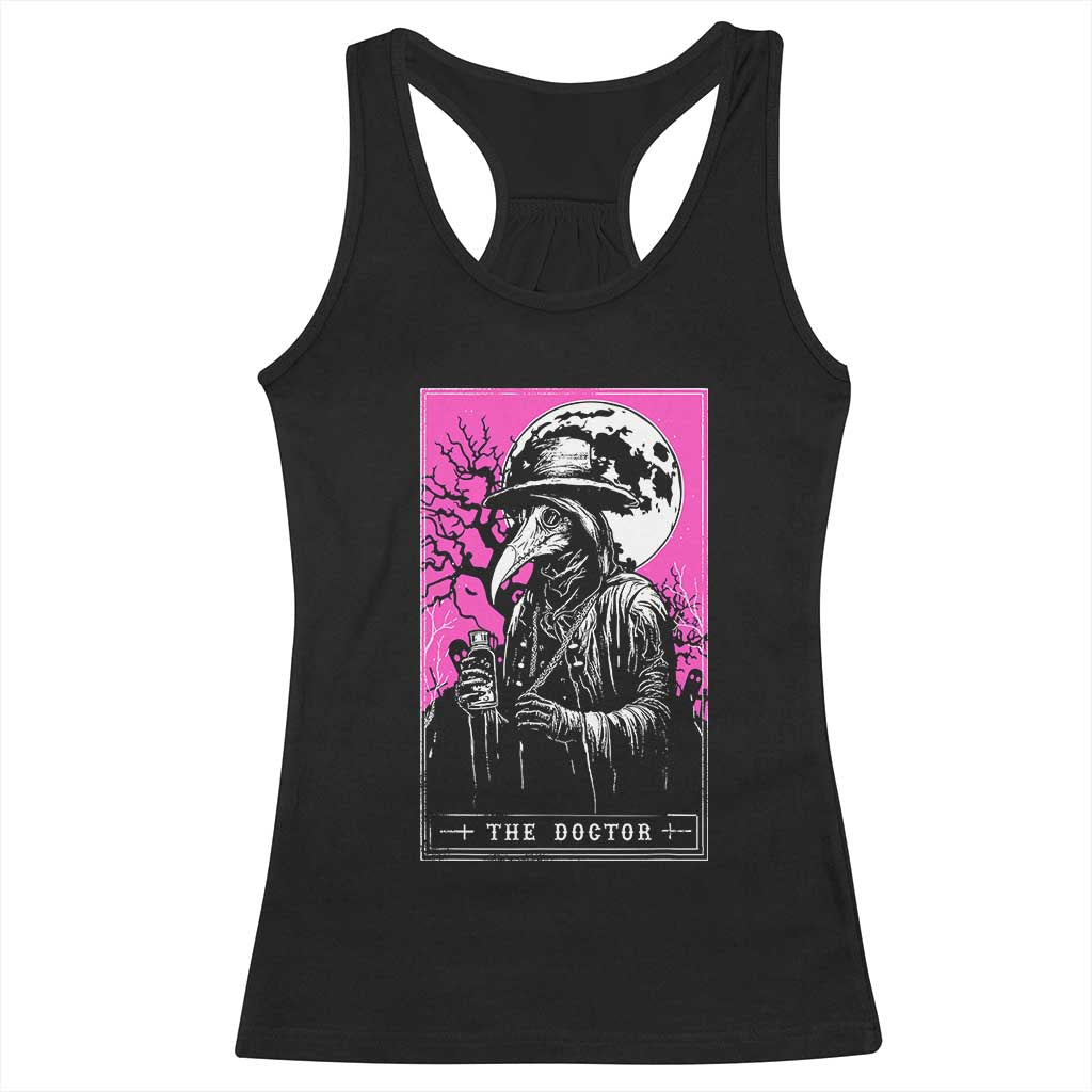Plague Doctor Tarot Card Racerback Tank Top Mysterious Horror Death Occult Satanic TS10 Black Print Your Wear