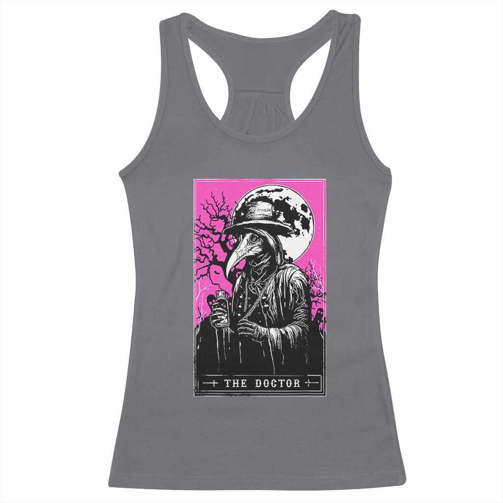 Plague Doctor Tarot Card Racerback Tank Top Mysterious Horror Death Occult Satanic TS10 Charcoal Print Your Wear