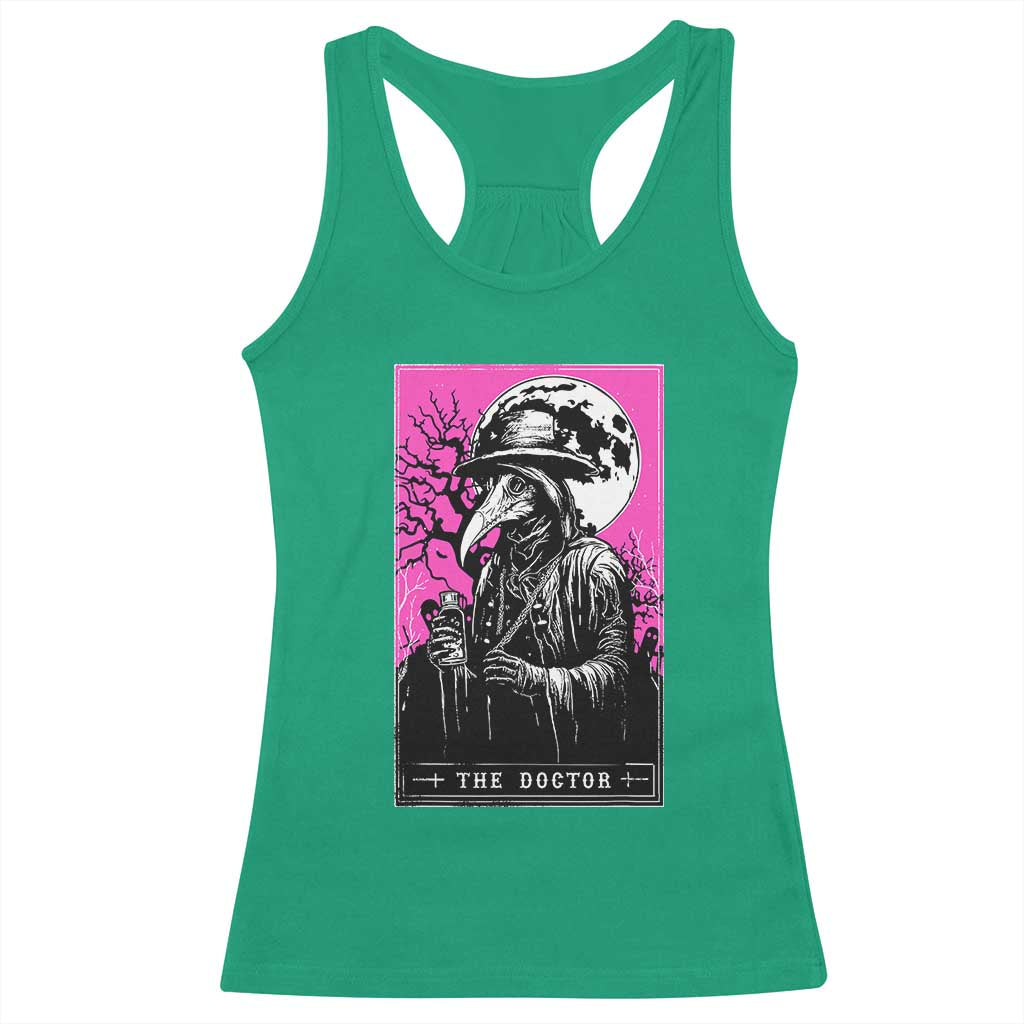 Plague Doctor Tarot Card Racerback Tank Top Mysterious Horror Death Occult Satanic TS10 Irish Green Print Your Wear