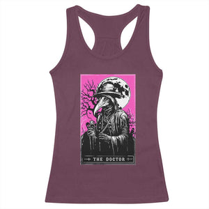Plague Doctor Tarot Card Racerback Tank Top Mysterious Horror Death Occult Satanic TS10 Maroon Print Your Wear