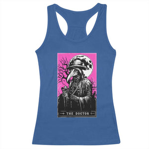 Plague Doctor Tarot Card Racerback Tank Top Mysterious Horror Death Occult Satanic TS10 Royal Blue Print Your Wear