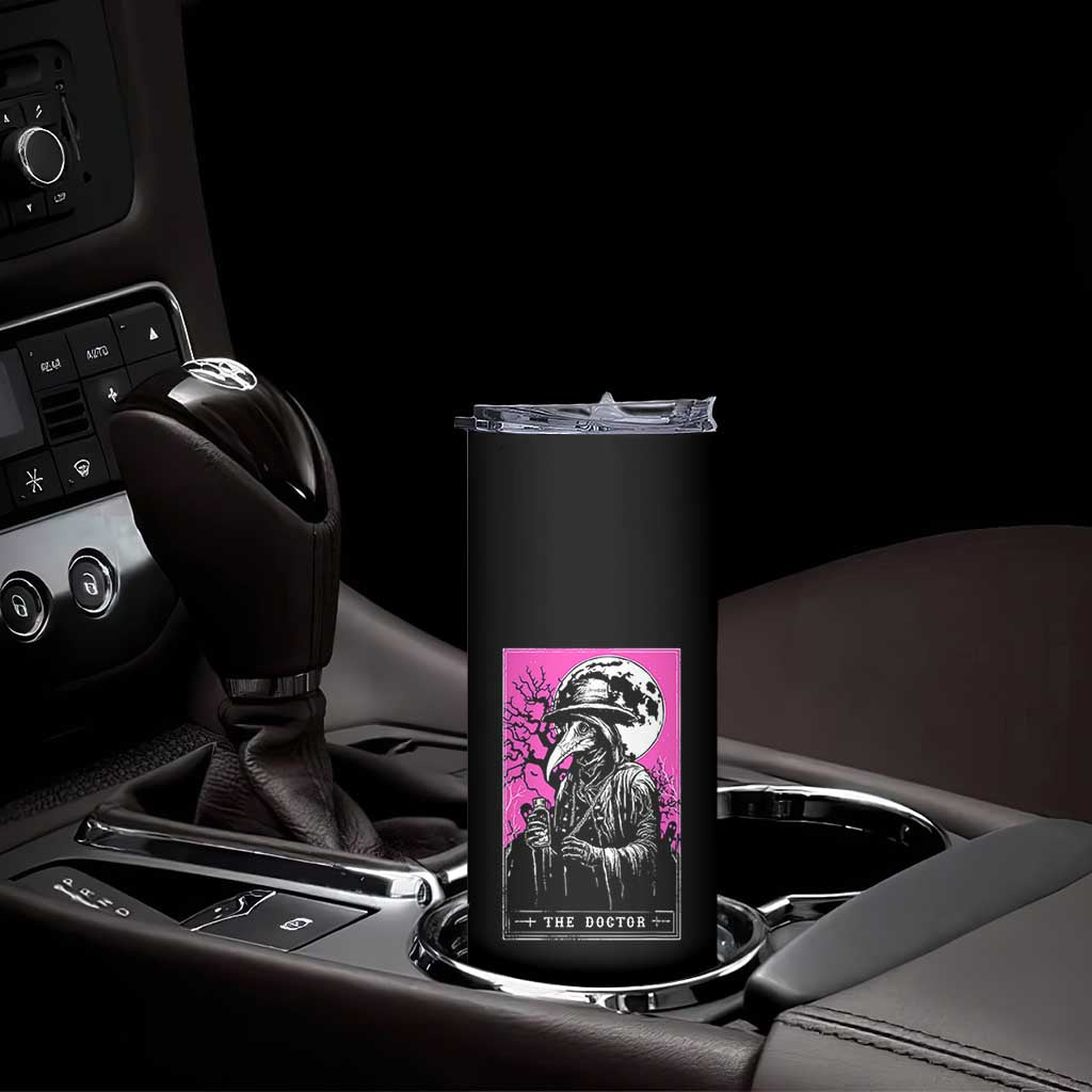 Plague Doctor Tarot Card Skinny Tumbler Mysterious Horror Death Occult Satanic TS10 Print Your Wear