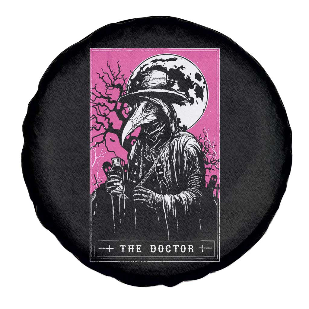 Plague Doctor Tarot Card Spare Tire Cover Mysterious Horror Death Occult Satanic TS10 Print Your Wear
