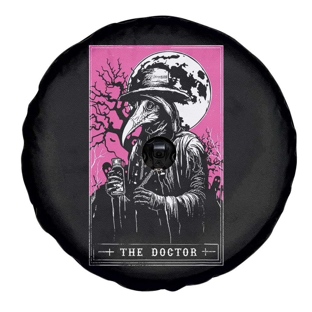 Plague Doctor Tarot Card Spare Tire Cover Mysterious Horror Death Occult Satanic TS10 Print Your Wear