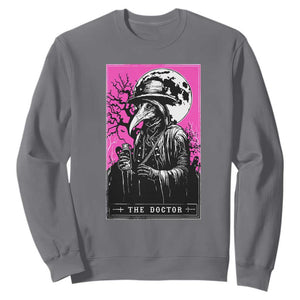 Plague Doctor Tarot Card Sweatshirt Mysterious Horror Death Occult Satanic TS10 Charcoal Print Your Wear