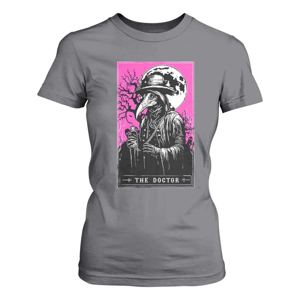 Plague Doctor Tarot Card T Shirt For Women Mysterious Horror Death Occult Satanic TS10 Charcoal Print Your Wear