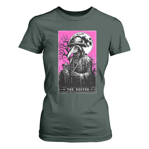 Plague Doctor Tarot Card T Shirt For Women Mysterious Horror Death Occult Satanic TS10 Dark Forest Green Print Your Wear