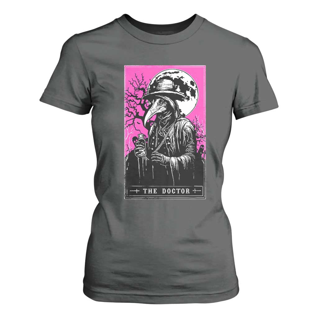Plague Doctor Tarot Card T Shirt For Women Mysterious Horror Death Occult Satanic TS10 Dark Heather Print Your Wear