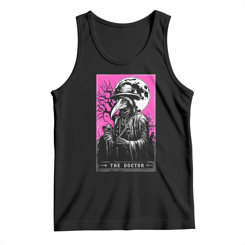 Plague Doctor Tarot Card Tank Top Mysterious Horror Death Occult Satanic TS10 Black Print Your Wear