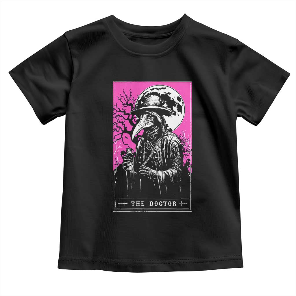 Plague Doctor Tarot Card Toddler T Shirt Mysterious Horror Death Occult Satanic TS10 Black Print Your Wear