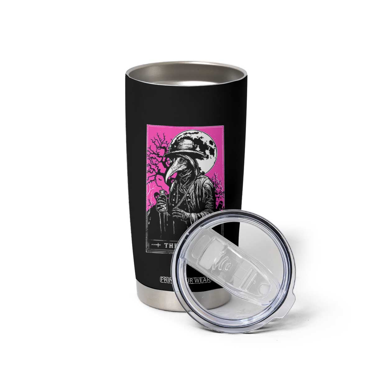 Plague Doctor Tarot Card Tumbler Cup Mysterious Horror Death Occult Satanic TS10 Print Your Wear