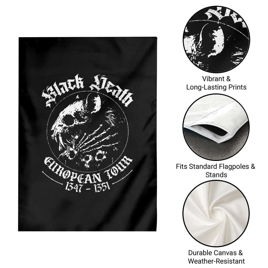 Plague Rat Garden Flag Black Death European Tour Medieval History Goth TS10 Print Your Wear