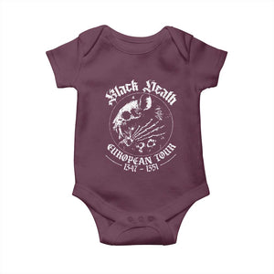 Plague Rat Baby Onesie Black Death European Tour Medieval History Goth TS10 Maroon Print Your Wear