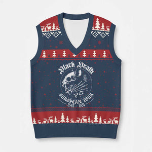 Plague Rat V-Neck Knit Sweater Vest Black Death European Tour Medieval History Goth TS10 Navy Red Print Your Wear