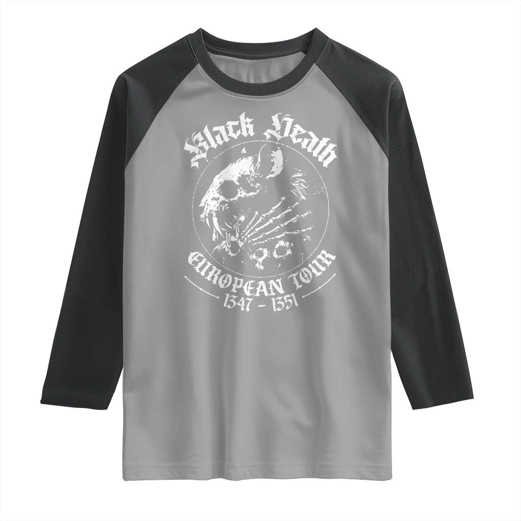 Plague Rat Raglan Shirt Black Death European Tour Medieval History Goth TS10 Sport Gray Black Print Your Wear