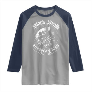 Plague Rat Raglan Shirt Black Death European Tour Medieval History Goth TS10 Sport Gray Navy Print Your Wear