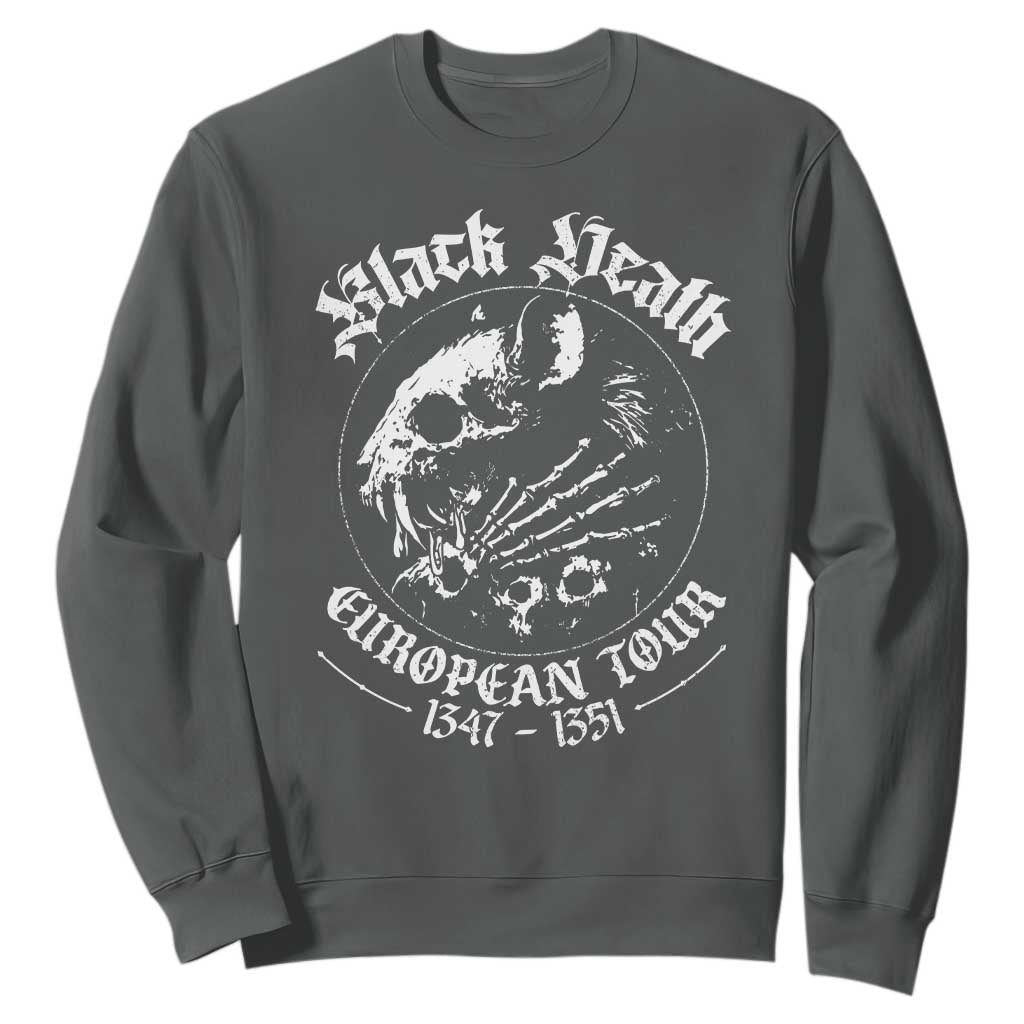Plague Rat Sweatshirt Black Death European Tour Medieval History Goth TS10 Dark Heather Print Your Wear