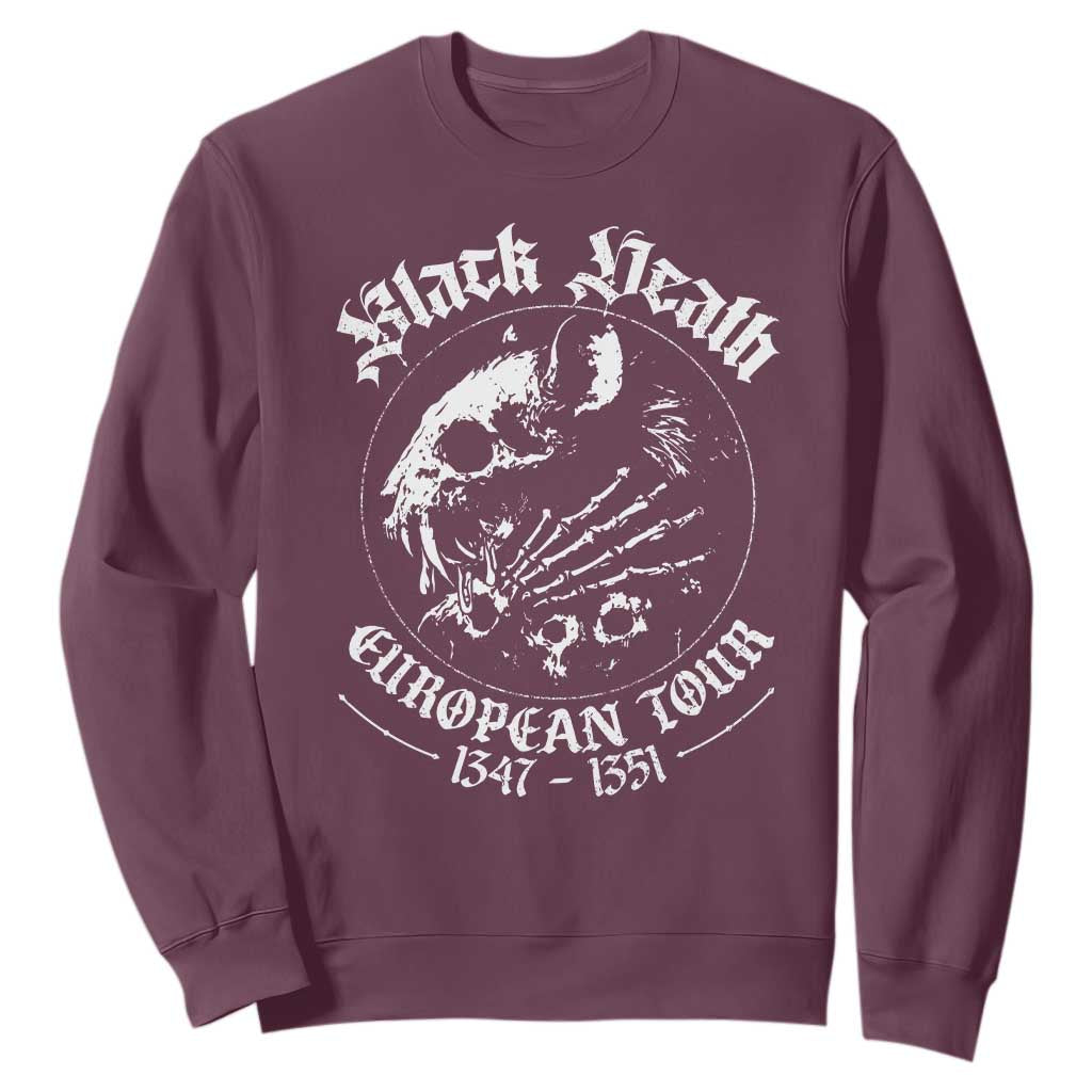 Plague Rat Sweatshirt Black Death European Tour Medieval History Goth TS10 Maroon Print Your Wear