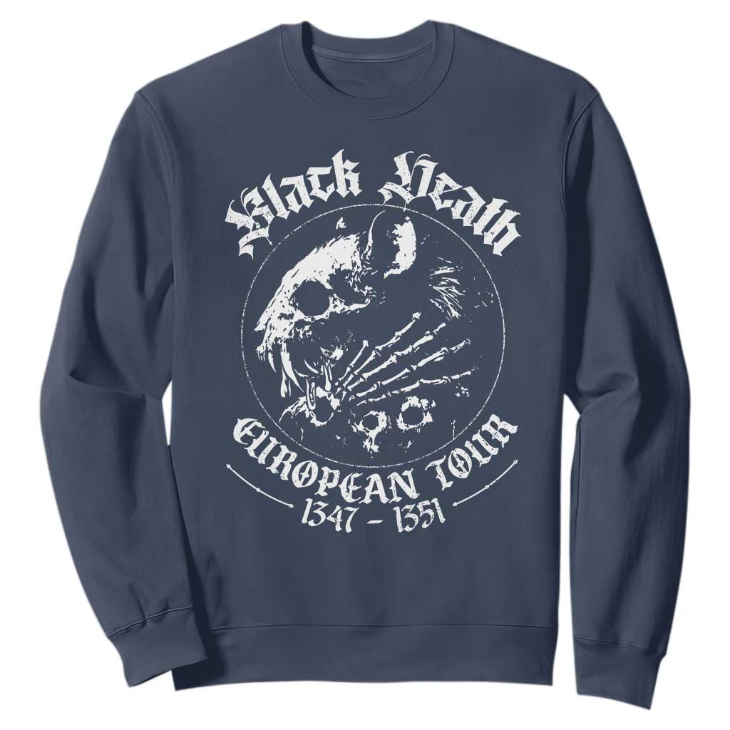 Plague Rat Sweatshirt Black Death European Tour Medieval History Goth TS10 Navy Print Your Wear