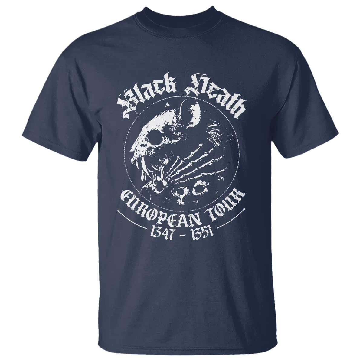 Plague Rat T Shirt Black Death European Tour Medieval History Goth TS10 Navy Print Your Wear