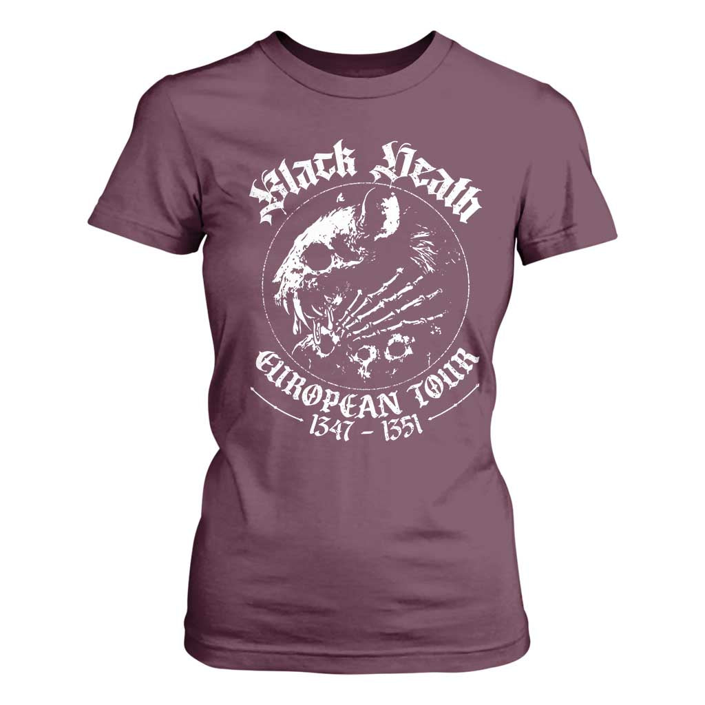 Plague Rat T Shirt For Women Black Death European Tour Medieval History Goth TS10 Maroon Print Your Wear