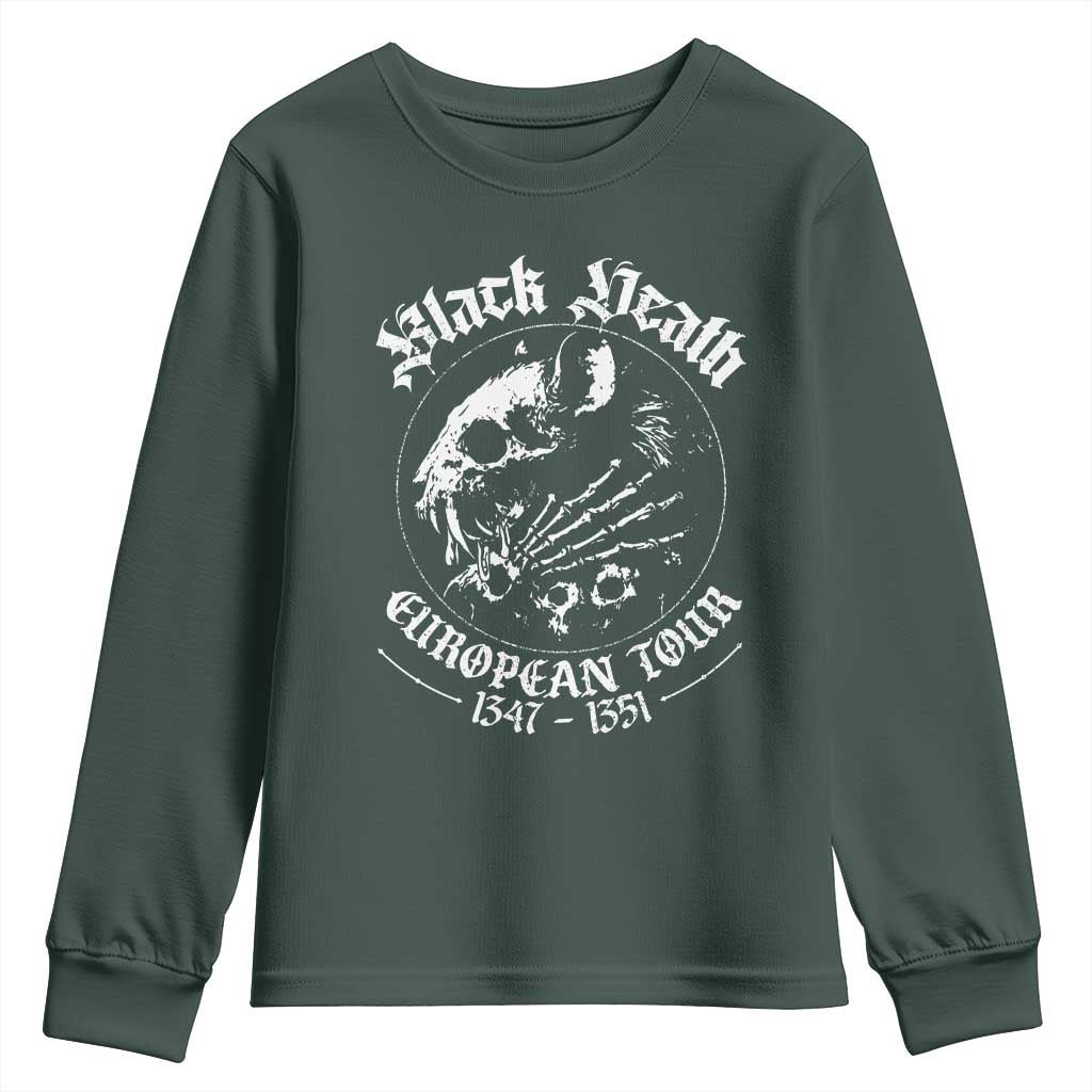 Plague Rat Youth Sweatshirt Black Death European Tour Medieval History Goth TS10 Dark Forest Green Print Your Wear