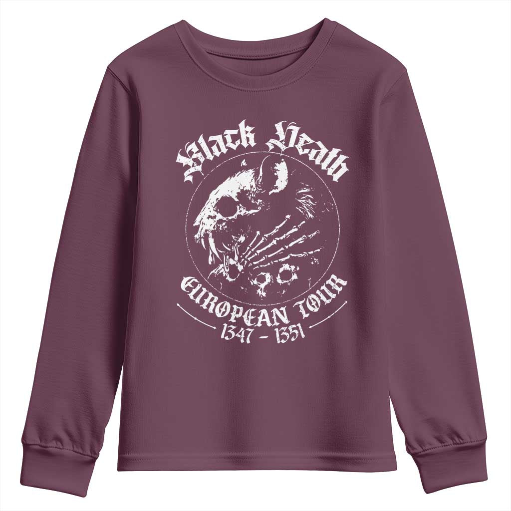 Plague Rat Youth Sweatshirt Black Death European Tour Medieval History Goth TS10 Maroon Print Your Wear