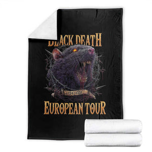 Black Death European Tour Throw Blanket Plague Rat Medieval History Alternative Art TS10 Black Print Your Wear