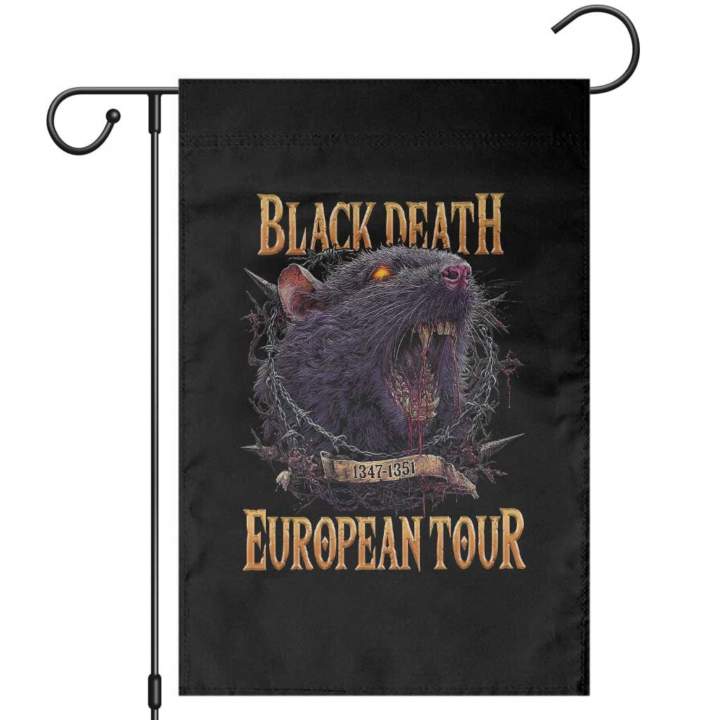 Black Death European Tour Garden Flag Plague Rat Medieval History Alternative Art TS10 Black Print Your Wear