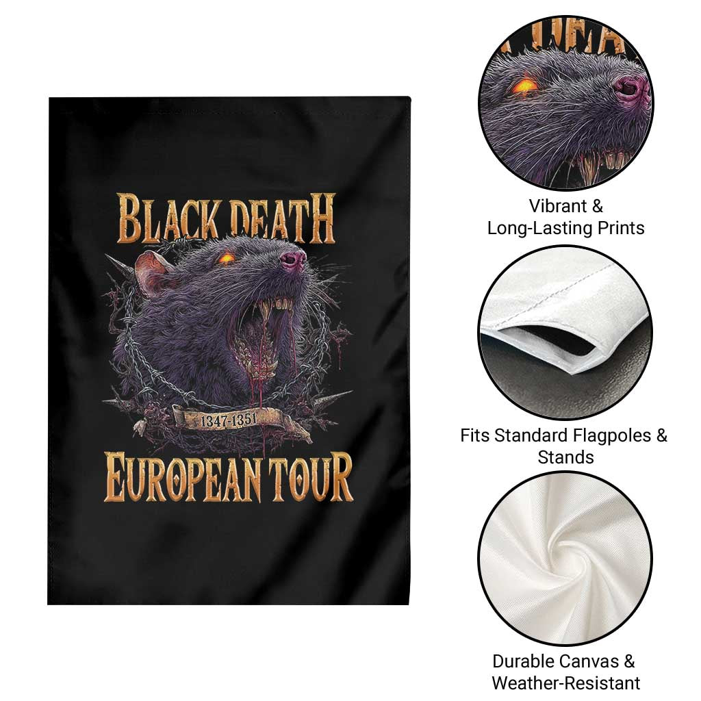 Black Death European Tour Garden Flag Plague Rat Medieval History Alternative Art TS10 Print Your Wear