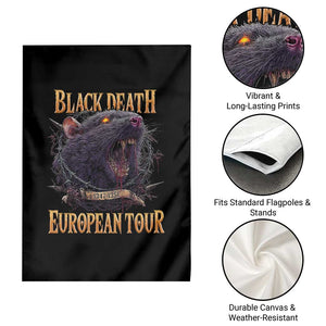 Black Death European Tour Garden Flag Plague Rat Medieval History Alternative Art TS10 Print Your Wear