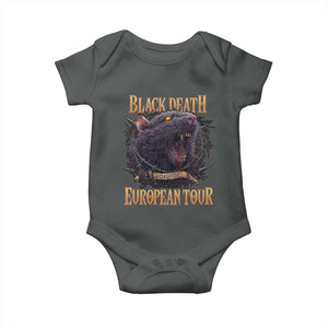 Black Death European Tour Baby Onesie Plague Rat Medieval History Alternative Art TS10 Dark Heather Print Your Wear