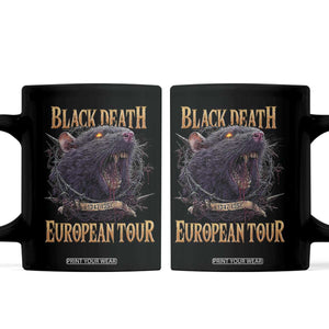 Black Death European Tour Coffee Mug Plague Rat Medieval History Alternative Art TS10 Black Print Your Wear