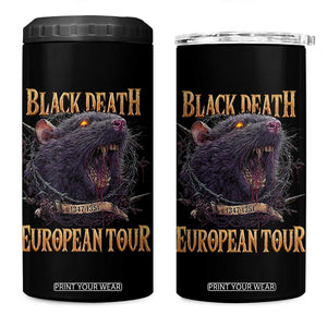 Black Death European Tour 4 in 1 Can Cooler Tumbler Plague Rat Medieval History Alternative Art TS10 One Size: 16 oz Black Print Your Wear