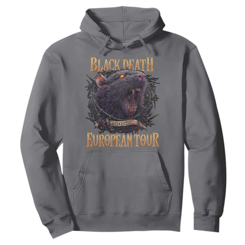 Black Death European Tour Hoodie Plague Rat Medieval History Alternative Art TS10 Charcoal Print Your Wear