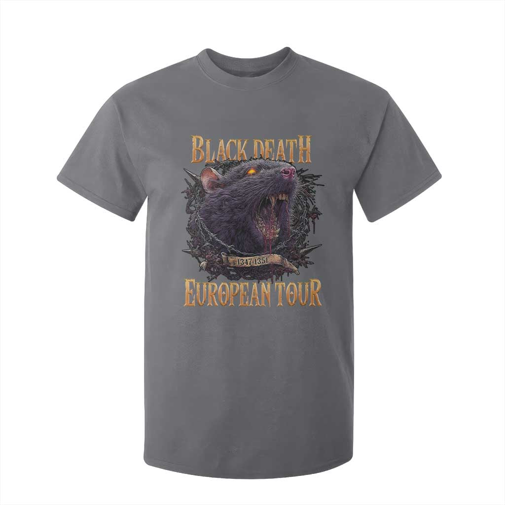 Black Death European Tour T Shirt For Kid Plague Rat Medieval History Alternative Art TS10 Charcoal Print Your Wear