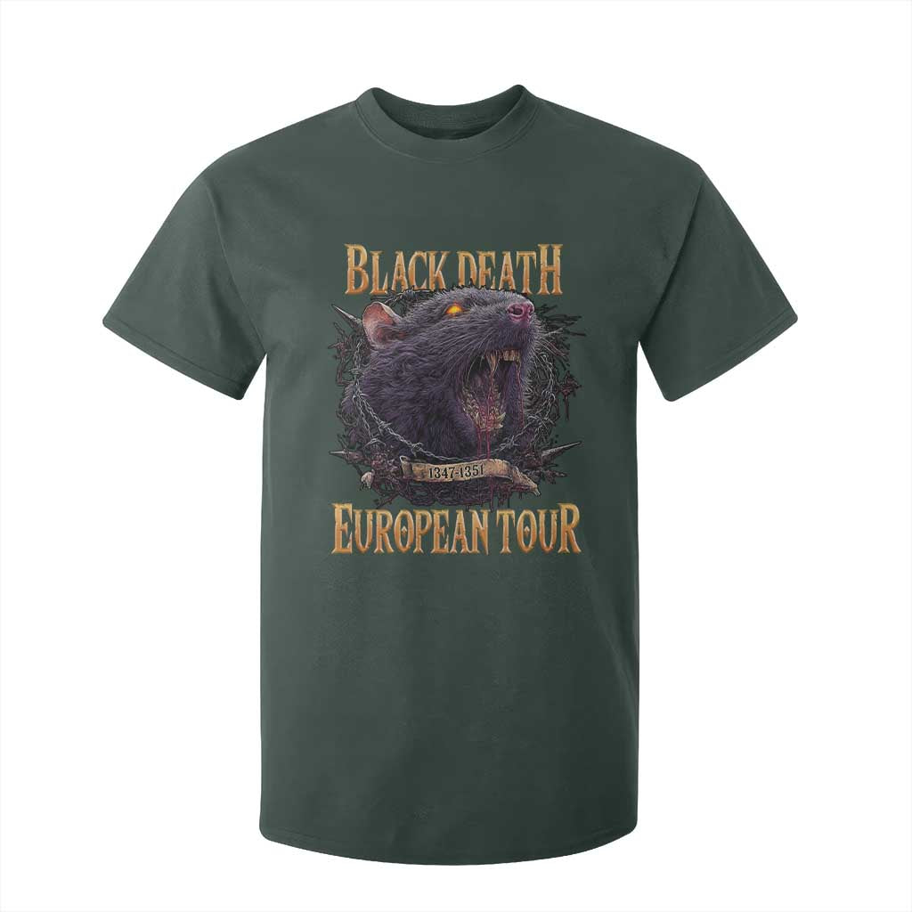 Black Death European Tour T Shirt For Kid Plague Rat Medieval History Alternative Art TS10 Dark Forest Green Print Your Wear