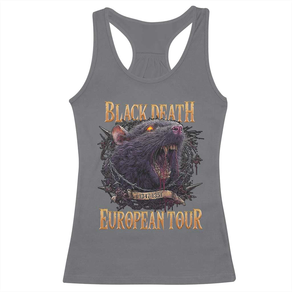 Black Death European Tour Racerback Tank Top Plague Rat Medieval History Alternative Art TS10 Charcoal Print Your Wear