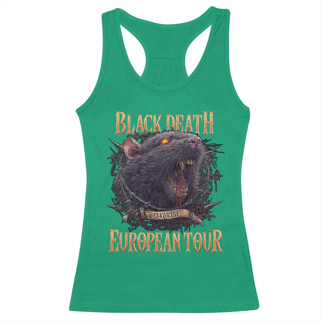 Black Death European Tour Racerback Tank Top Plague Rat Medieval History Alternative Art TS10 Irish Green Print Your Wear