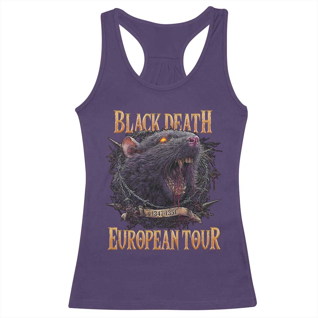 Black Death European Tour Racerback Tank Top Plague Rat Medieval History Alternative Art TS10 Purple Print Your Wear