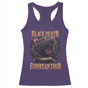 Black Death European Tour Racerback Tank Top Plague Rat Medieval History Alternative Art TS10 Purple Print Your Wear