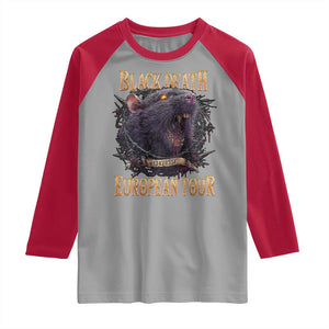 Black Death European Tour Raglan Shirt Plague Rat Medieval History Alternative Art TS10 Sport Gray Red Print Your Wear