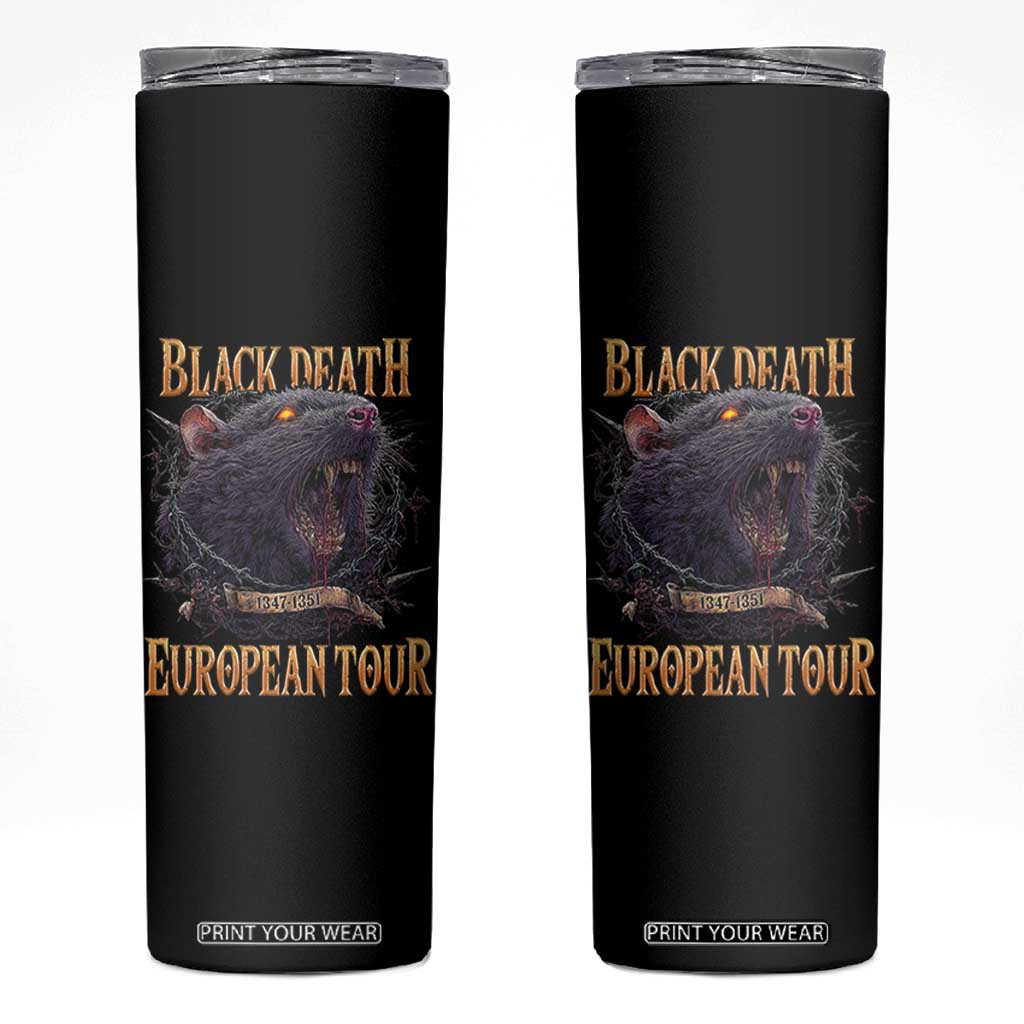 Black Death European Tour Skinny Tumbler Plague Rat Medieval History Alternative Art TS10 Black Print Your Wear